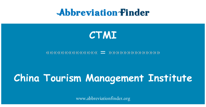 CTMI: Cina Wisata Management Institute