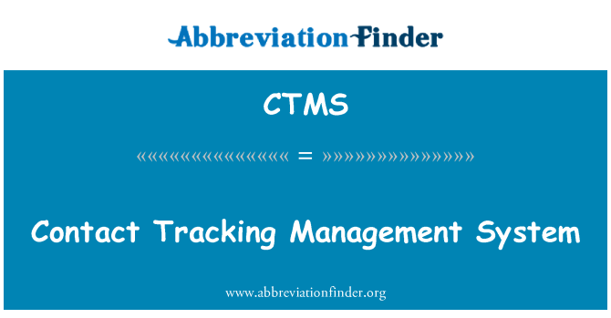 CTMS: Contact Tracking Management System