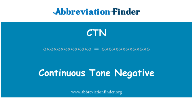 CTN: Kontinuerlig ton negativa