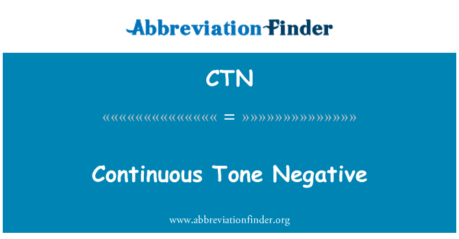 CTN: Nuolat tonas neigiamas