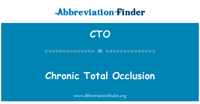 CTO: Chronische insgesamt Okklusion