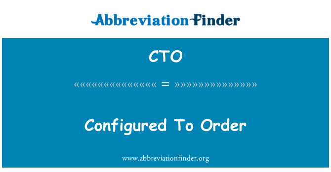CTO: Configurat per ordre