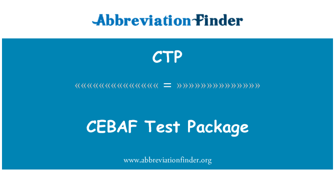 CTP: CEBAF Test balenia