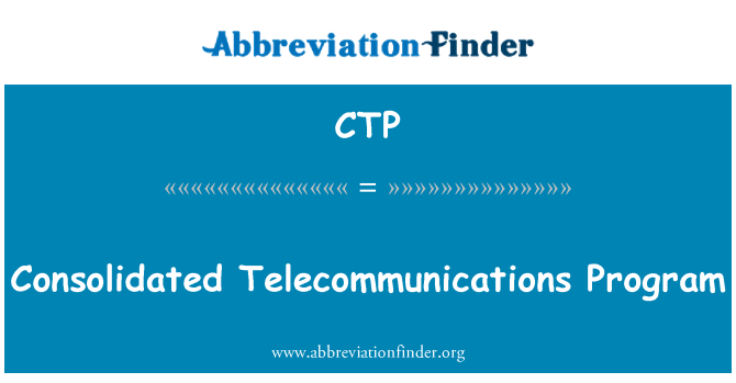 CTP: Konsolidované telekomunikační Program