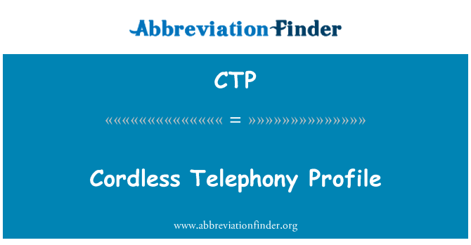 CTP: Schnurlose Telefonie-Profil