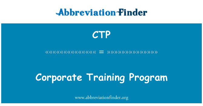 CTP: Corporate Training Program