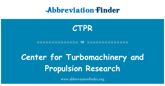 CTPR: Sant pou Turbomachinery ak Propulsion rechèch