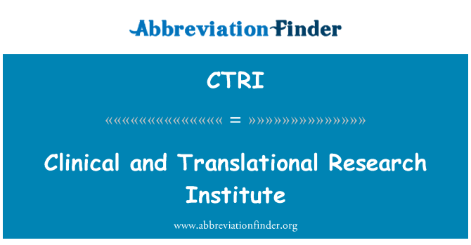 CTRI: Klinikai és transzlációs kutatási Intézet