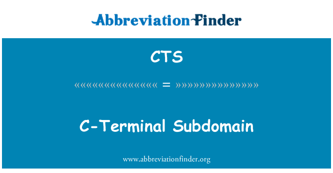 CTS: C-terminali alamdomeen