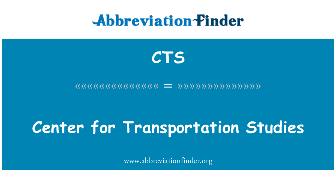 CTS: Centrul pentru studii de transport