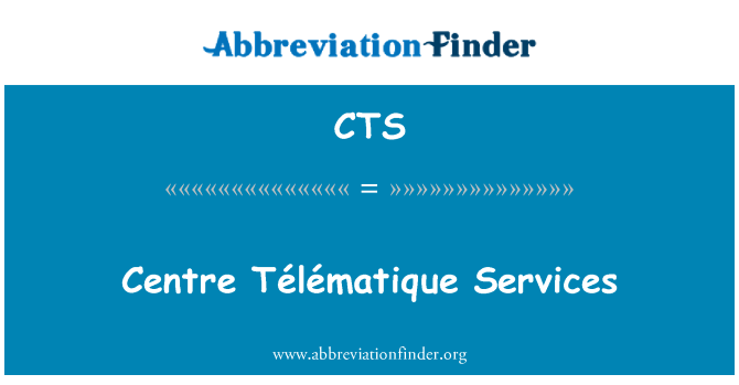 CTS: Centrum Télématique služby