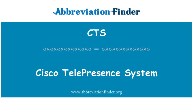 CTS: Is-sistema TelePresence cisco