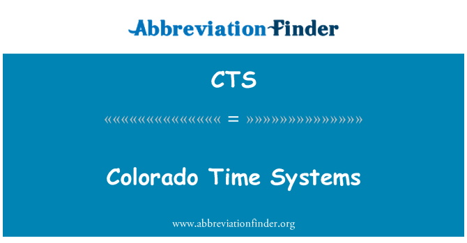 CTS: Colorado Time rendszerek