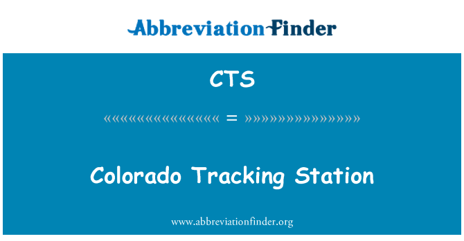 CTS: Stacja śledzenia w Colorado