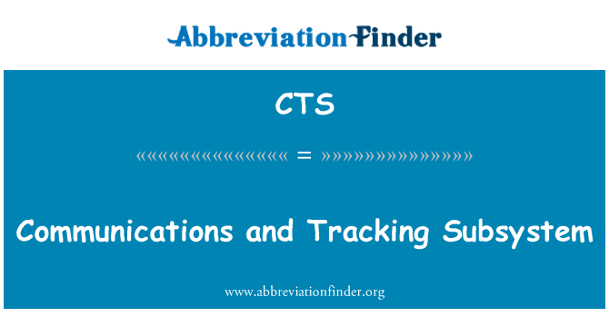 CTS: Kommunikasjon og sporing delsystem
