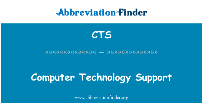 CTS: Soutien de technologie informatique