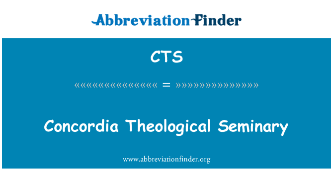 CTS: Concordia Bogoslovno sjemenište