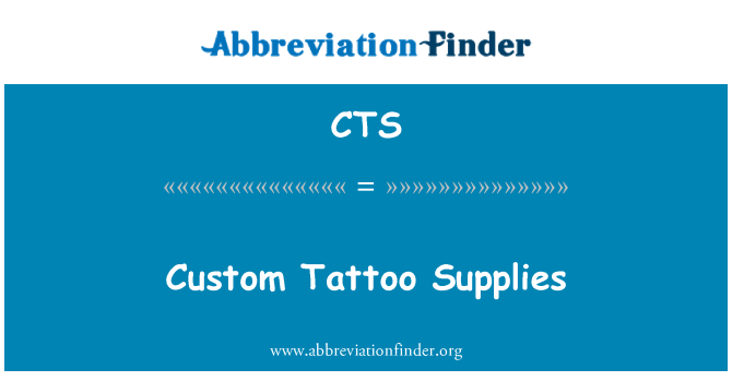 CTS: מותאם אישית Tattoo אספקה