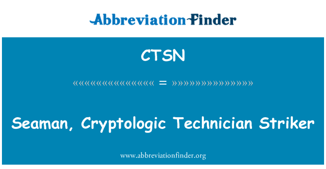 CTSN: Pelaut, Striker teknisi Cryptologic