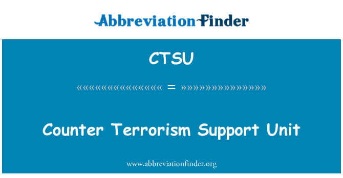 CTSU: Kontra t-terroriżmu Support Unit