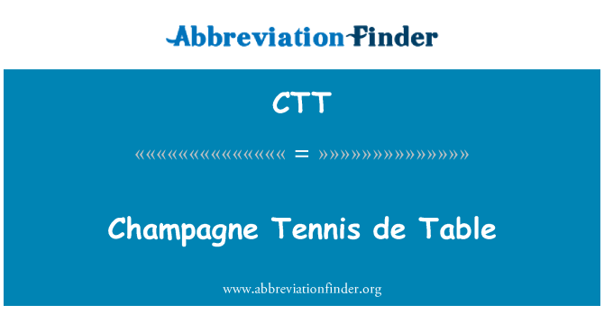 CTT: Champagne de tafeltennistafel