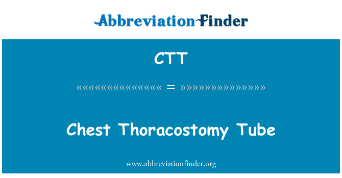 CTT: Toracostomia dreno torácico