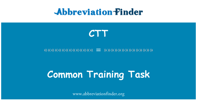 CTT: Common Training Task