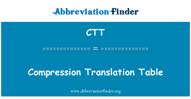 CTT: Tablice za prevođenje kompresije
