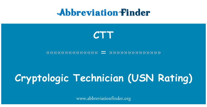 CTT: Teknisyen cryptologic (evalyasyon USN)