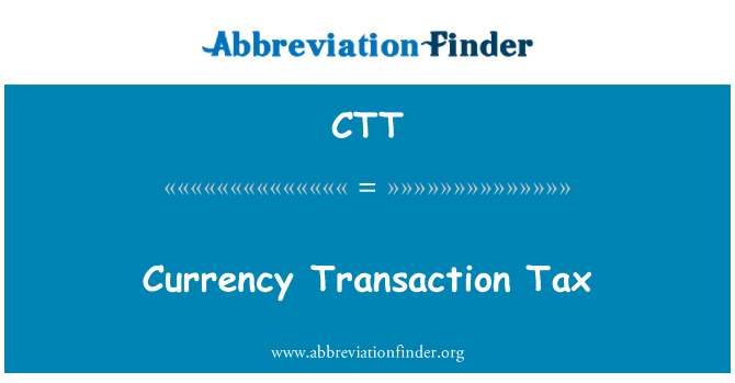 CTT: 通貨取引税