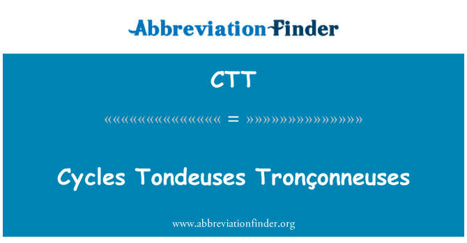 CTT: Zyklen Tondeuses Tronçonneuses