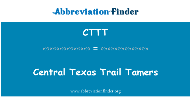 CTTT: Centrální Texas stezka krotitel