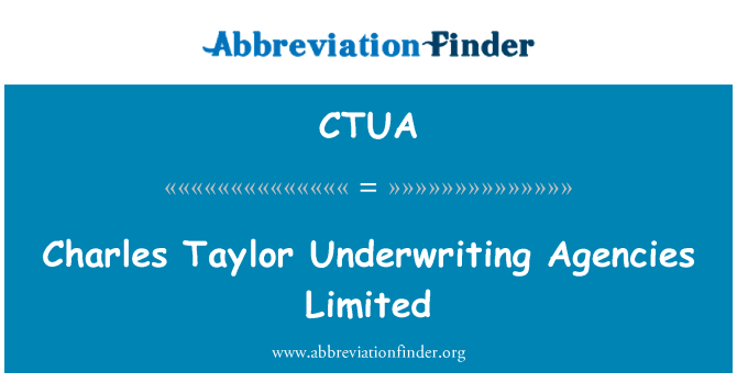 CTUA: Charles Taylor zavarovalno agencije Limited