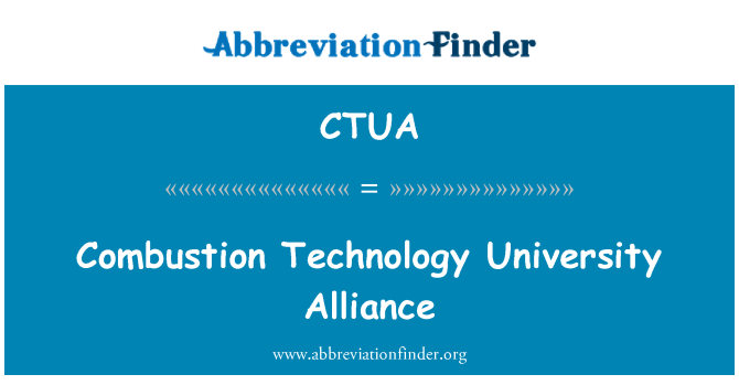 CTUA: Alyans combustion teknoloji Inivèsite