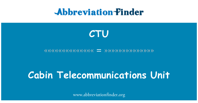 CTU: Kabina telekomunikacijskih uređaja