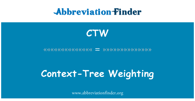 CTW: Kontext-Tree-Gewichtung