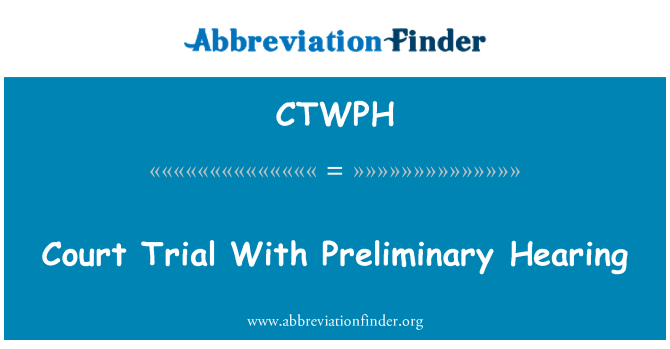 CTWPH: Qorti prova bil-smigħ preliminari