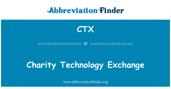 CTX: تبادل التكنولوجيا الخيرية