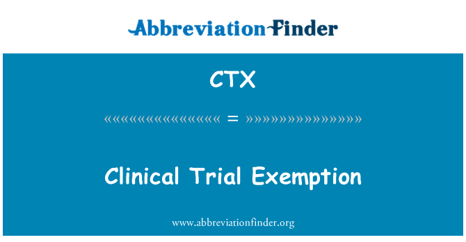 CTX: 臨床試驗免責