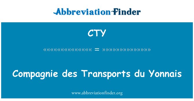 CTY: Compagnie des Transports डु Yonnais