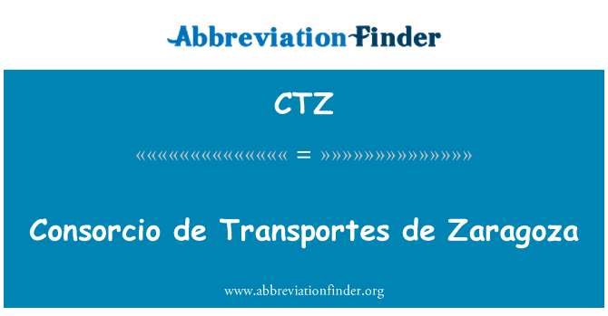 CTZ: Consorcio de Transportes van Zaragoza