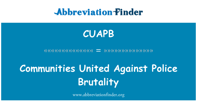 CUAPB: Comunitats Unides contra la brutalitat policial