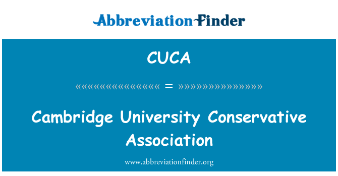 CUCA: Kembridžas universitātes Konservatīvo apvienības