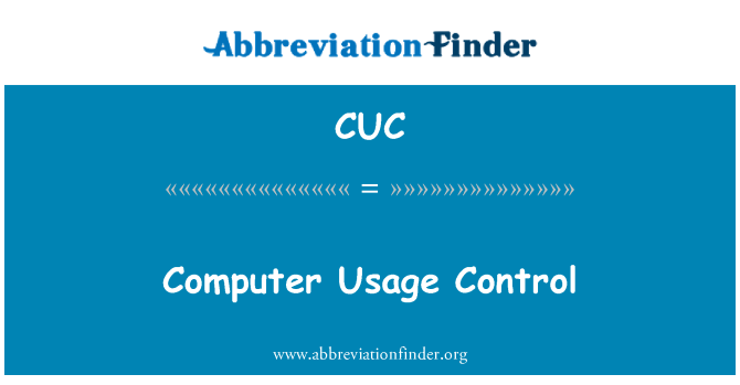CUC: Kontroll għall-użu tal-kompjuter