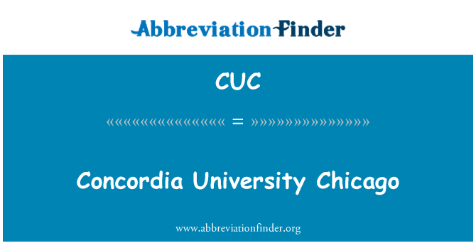 CUC: Concordia University Chicago