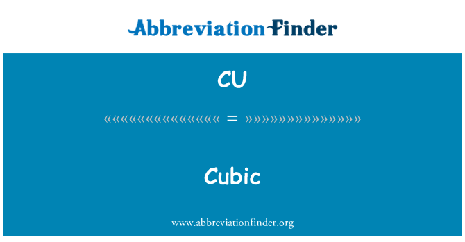 CU: Cubic