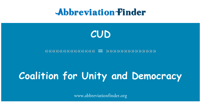 CUD: Koalizzjoni għall-għaqda u demokrazija