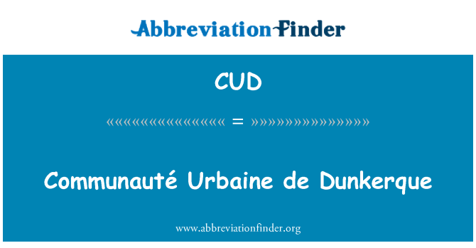 CUD: Communauté Urbaine de Dunkerque