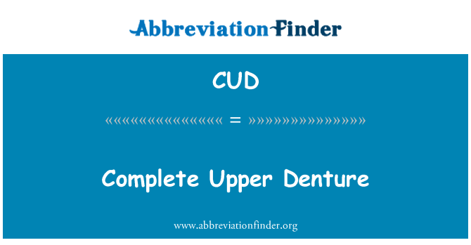 CUD: Protesi dentaria superiore completa