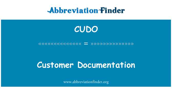 CUDO: Customer Documentation